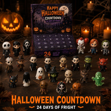 Halloween 24 Days Countdown Blind Box Set, 24 Unique Zombie theme Mini Figures