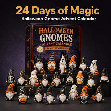 Halloween Ghost Dwarf Arrival Calendar 24 Different Faceless Ghost Dwarf Statues Halloween Day Blind Box Set