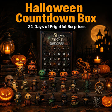 Halloween 31 nights Countdown Blind Box Set Spooky Cute Resin Figurine Advent Calendar for Holiday Decoration Gifts
