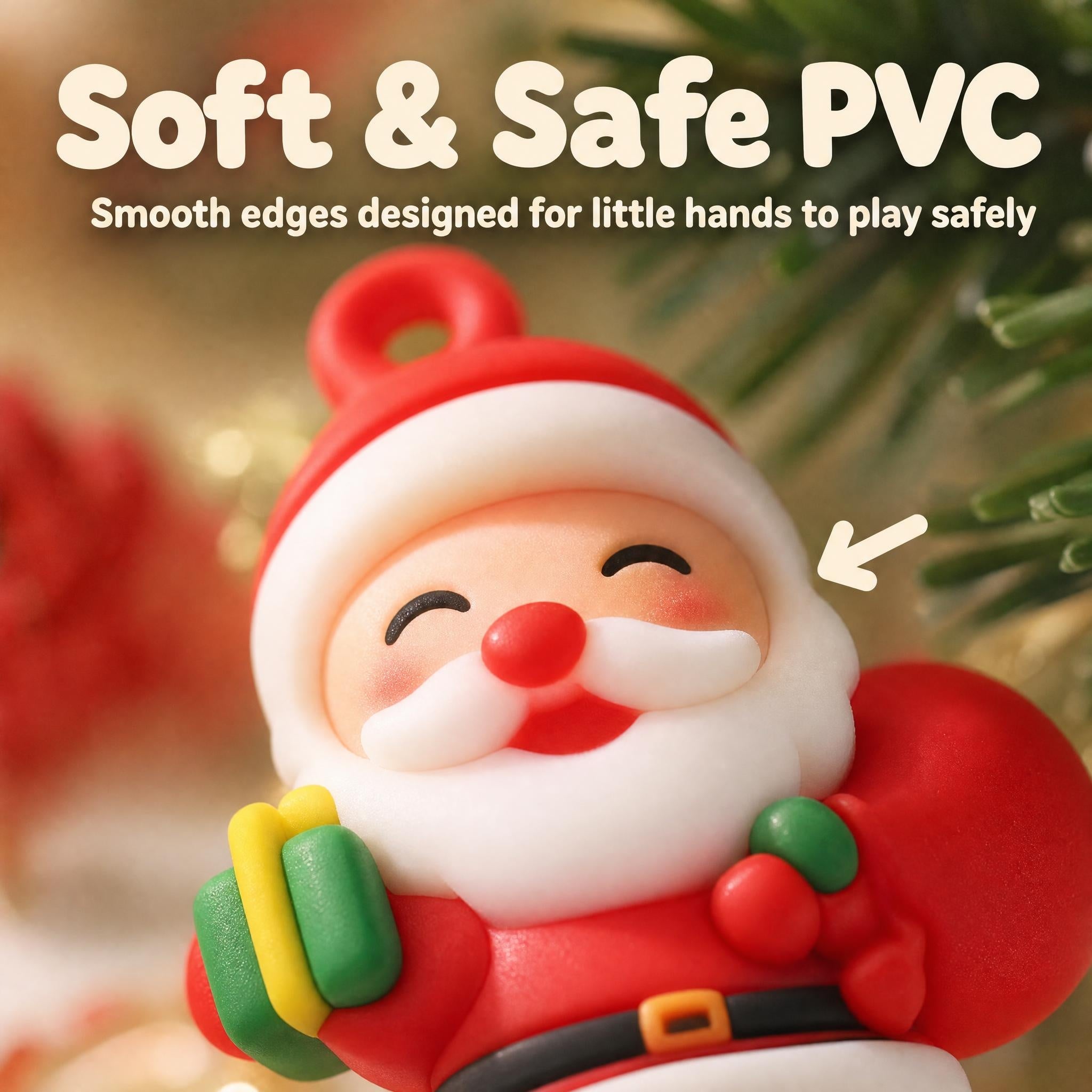 Christmas Pocket Surprise Blind Box Mini Santa Claus Set with 40 Cute PVC Christmas Characters Blind Boxes